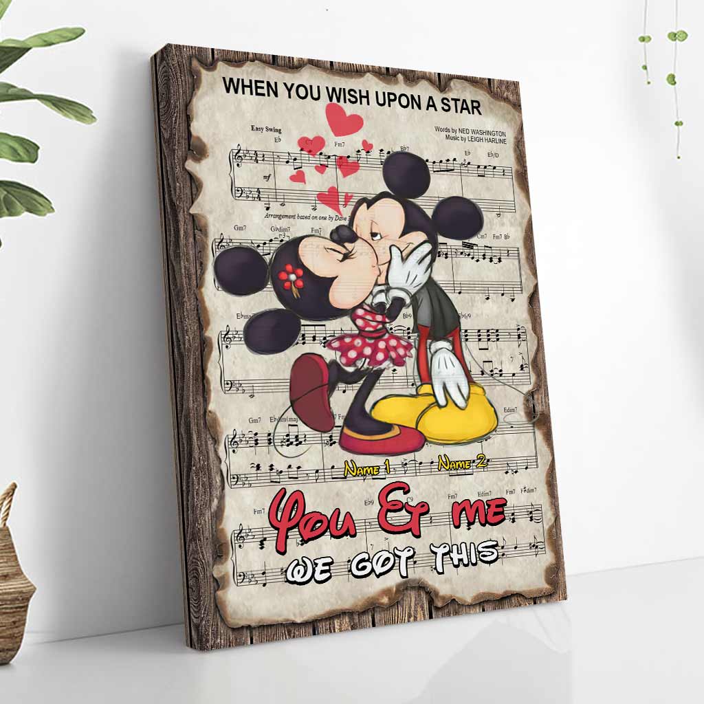 Personalized You & Me Canvas Print Custom Couple Names Gift