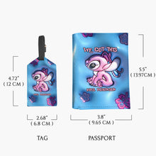 Load image into Gallery viewer, Personalized Leather Luggage Tag &amp; Passport Holder Gift for Mrs
