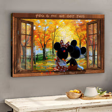 Load image into Gallery viewer, Personalized Mickey Mouse Canvas Art Custom Names Gift for Couples
