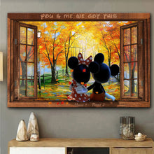 Load image into Gallery viewer, Personalized Mickey Mouse Canvas Art Custom Names Gift for Couples
