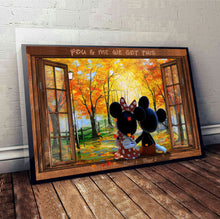Load image into Gallery viewer, Personalized Mickey Mouse Canvas Art Custom Names Gift for Couples
