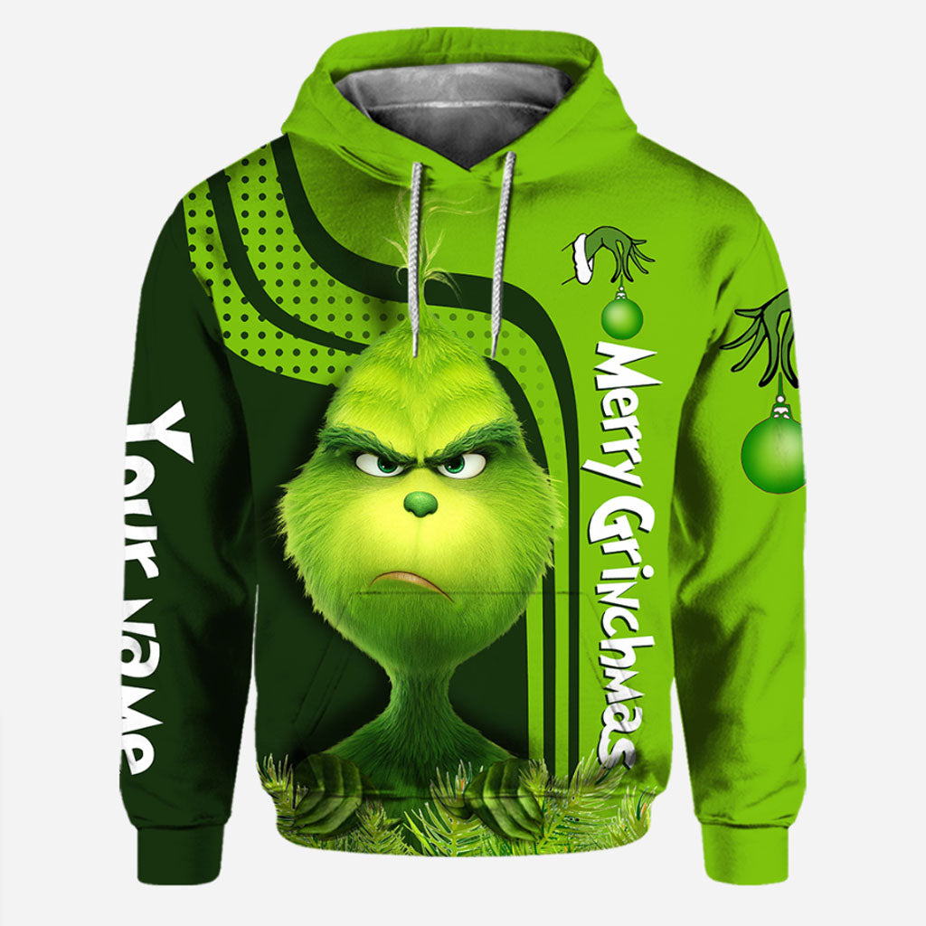 Personalized Grinch Hoodie and Leggings Custom Name Christmas Gift