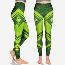 Load image into Gallery viewer, Personalized Grinch Hoodie and Leggings Set for Birthdays &amp; Christmas
