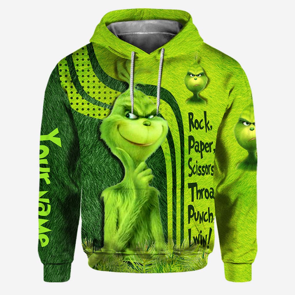 Personalized Grinch Hoodie and Leggings Set for Birthdays & Christmas