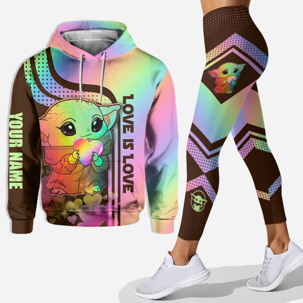 Personalized LGBT Support Hoodie and Leggings Custom Name Gift