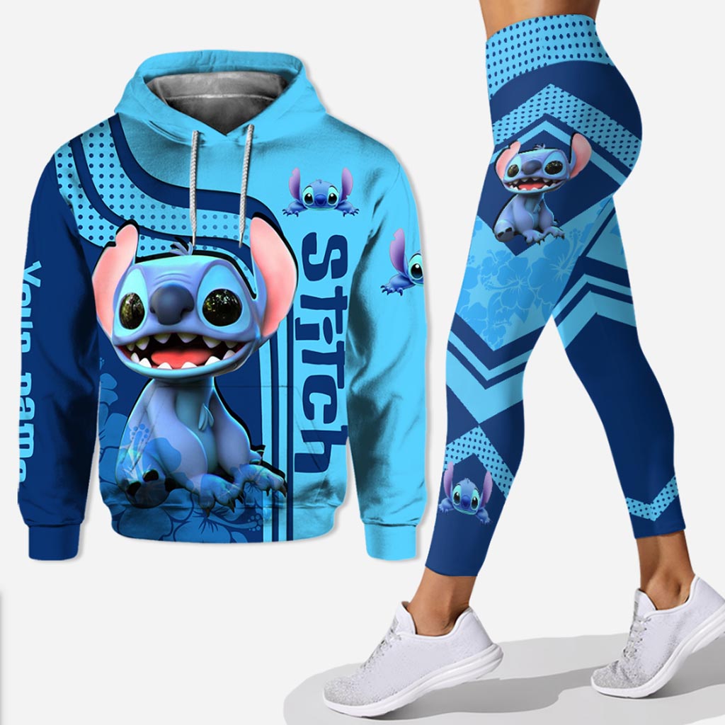 Personalized Stitch Hoodie and Leggings Set Custom Name Gift