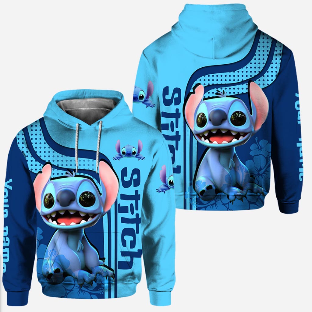Personalized Stitch Hoodie and Leggings Set Custom Name Gift