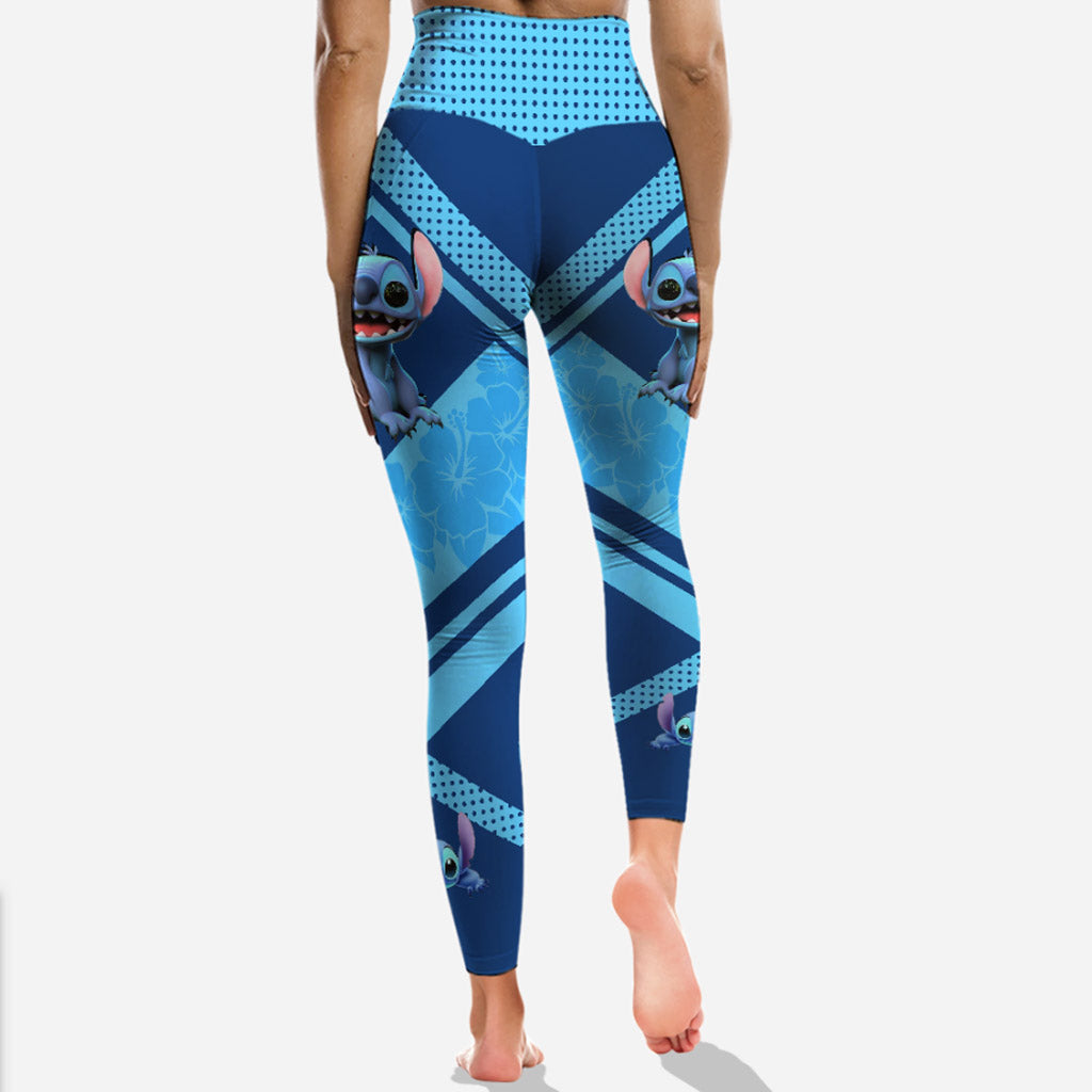 Personalized Stitch Hoodie and Leggings Set Custom Name Gift