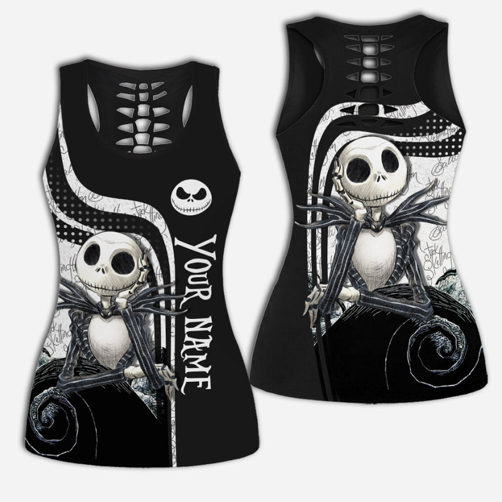 Personalized Hollow Tank Top & Leggings for Halloween | Custom Name Gift
