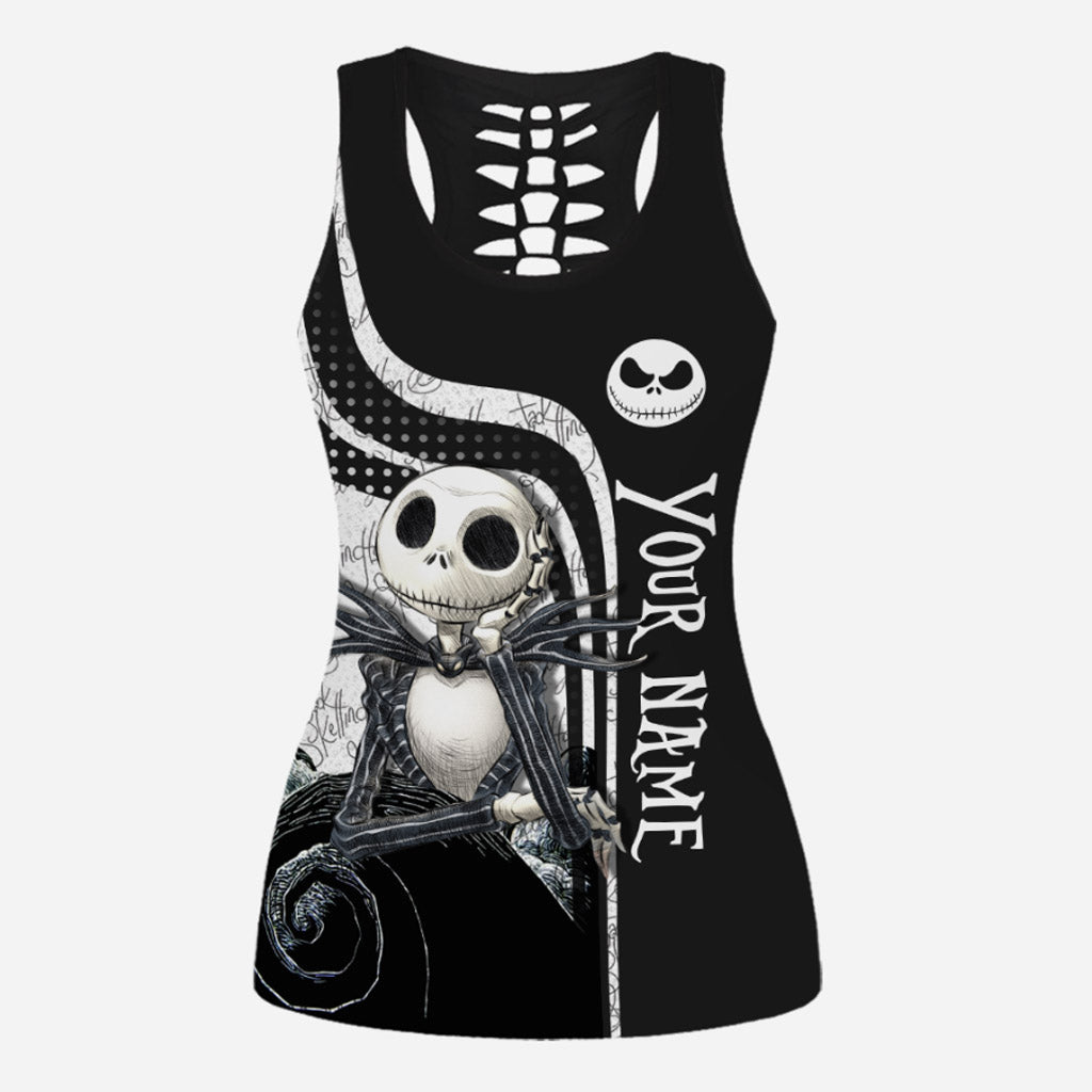 Personalized Hollow Tank Top & Leggings for Halloween | Custom Name Gift