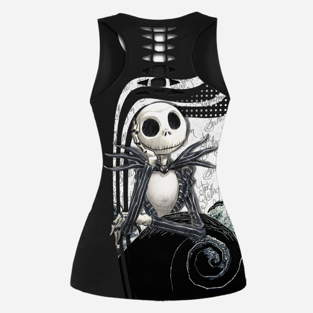 Personalized Hollow Tank Top & Leggings for Halloween | Custom Name Gift