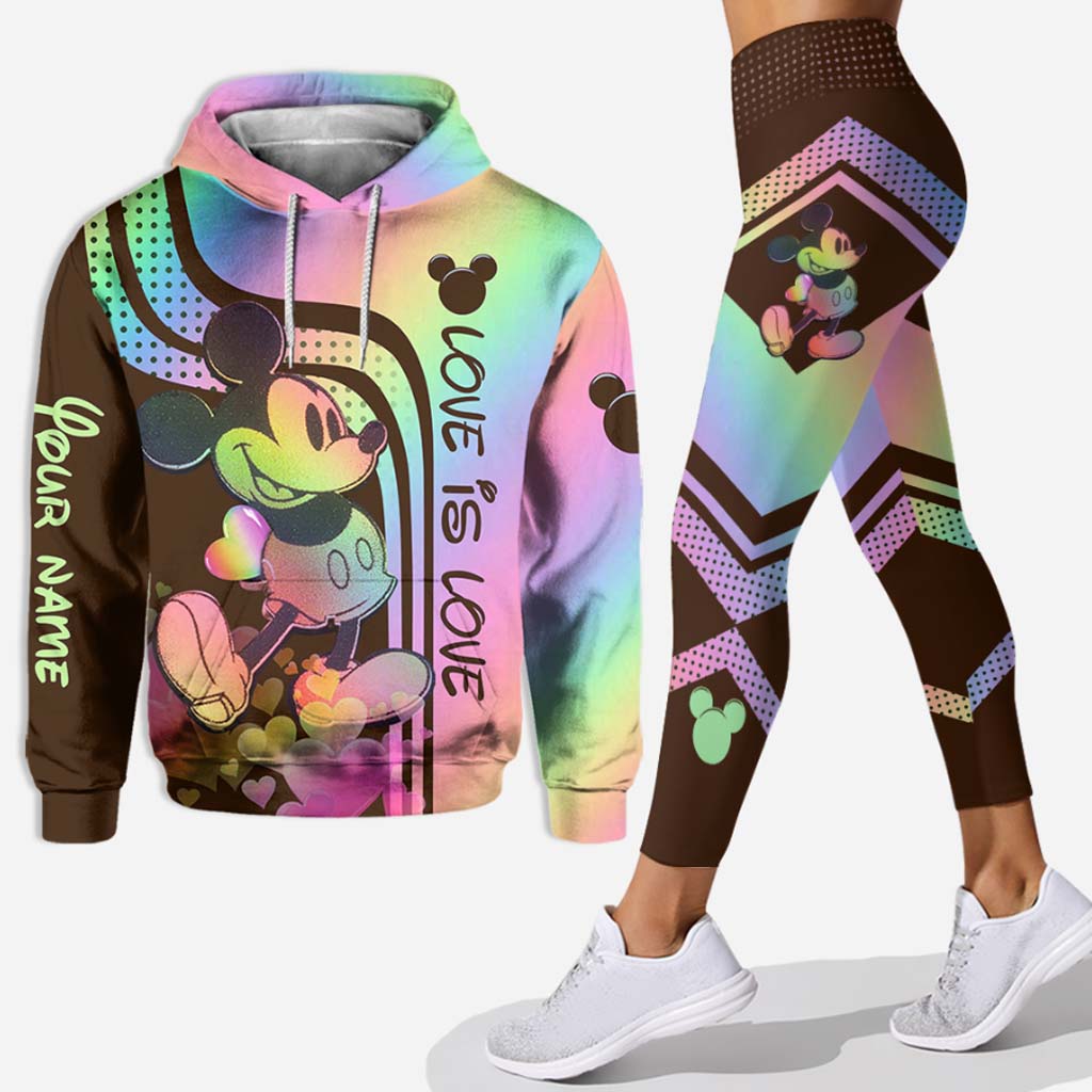Personalized LGBT Support Hoodie and Leggings Custom Name Gift for Couples