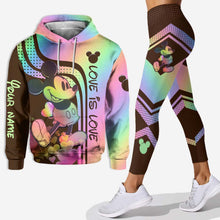 Load image into Gallery viewer, Personalized LGBT Support Hoodie and Leggings Custom Name Gift for Couples
