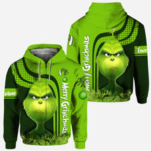 Load image into Gallery viewer, Personalized Grinch Hoodie Custom Name Holiday T-Shirt Gift
