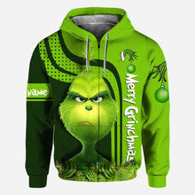 Load image into Gallery viewer, Personalized Grinch Hoodie Custom Name Holiday T-Shirt Gift

