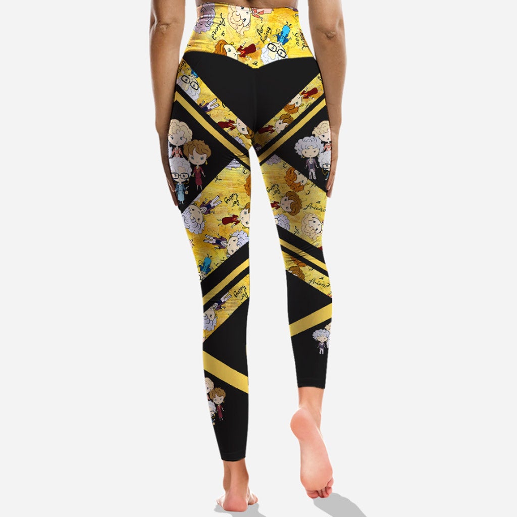 Personalized Stay Golden Hoodie and Leggings Set - Custom Name, Unique Gift for Friends