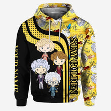 Load image into Gallery viewer, Personalized Stay Golden Hoodie and Leggings Set - Custom Name, Unique Gift for Friends

