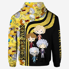 Load image into Gallery viewer, Personalized Stay Golden Hoodie and Leggings Set - Custom Name, Unique Gift for Friends
