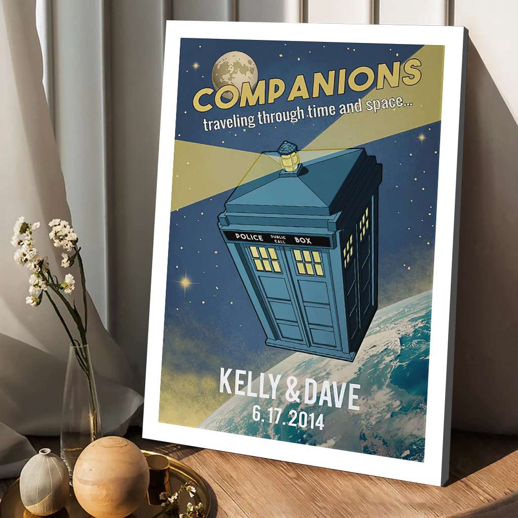 Personalized Canvas Print Custom Date Gift for Couples