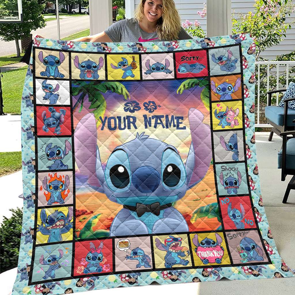 Personalized Ohana Quilt Custom Name Family Gift Cozy Soft