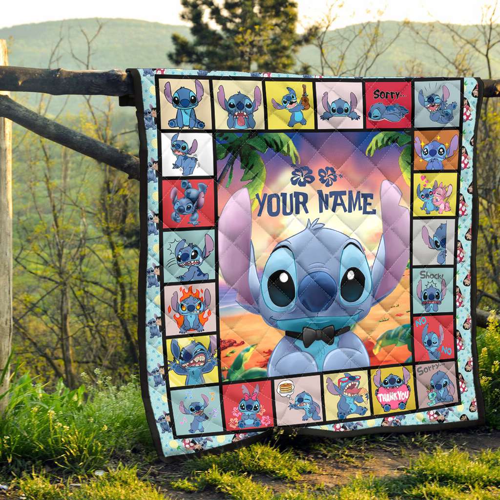 Personalized Ohana Quilt Custom Name Family Gift Cozy Soft