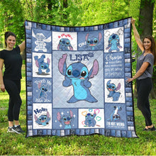 Load image into Gallery viewer, Personalized Ohana Quilt Custom Name Cozy Blanket Gift
