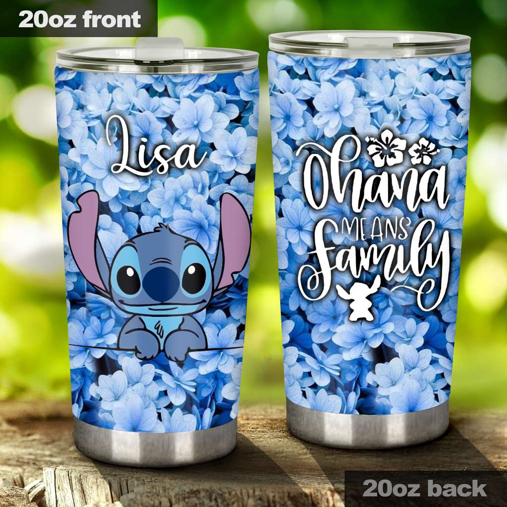 Personalized Ohana Tumbler Custom Name Family Gift 20oz
