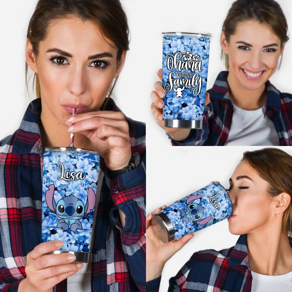 Personalized Ohana Tumbler Custom Name Family Gift 20oz