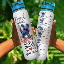 Load image into Gallery viewer, Personalized Ohana Water Tracker Bottle with Infuser for Kids
