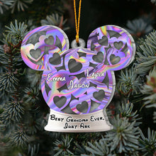 Load image into Gallery viewer, Personalized Christmas Grandma Transparent Ornament Custom Name Gift
