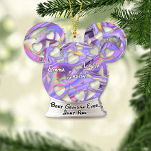 Load image into Gallery viewer, Personalized Christmas Grandma Transparent Ornament Custom Name Gift
