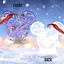 Load image into Gallery viewer, Personalized Christmas Grandma Transparent Ornament Custom Name Gift
