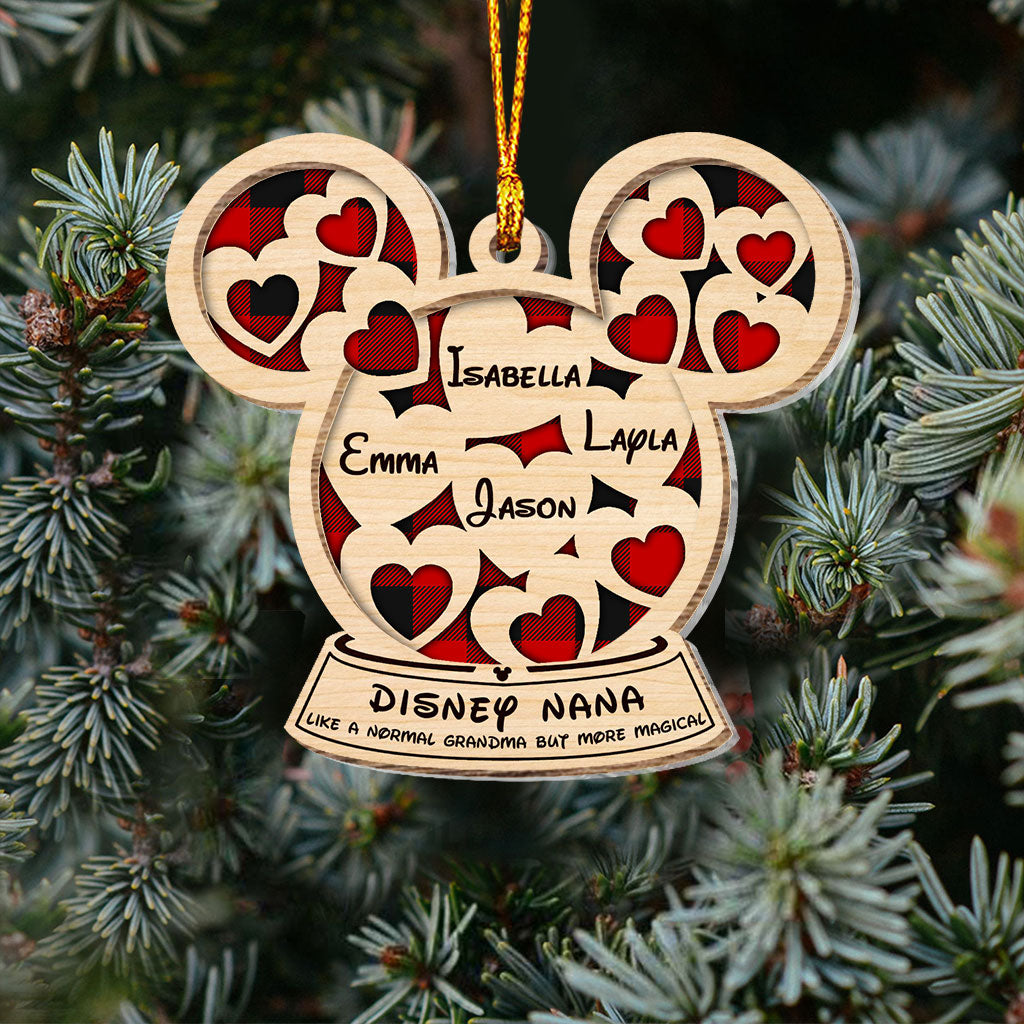 Personalized Mickey Mouse Layered Ornament Gift for Grandma