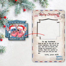 Load image into Gallery viewer, Personalized Wooden Christmas Pop Out Ornament for Couples
