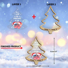 Load image into Gallery viewer, Personalized Christmas Tree Ornament All I Want Is You Custom Names Gift for Couples
