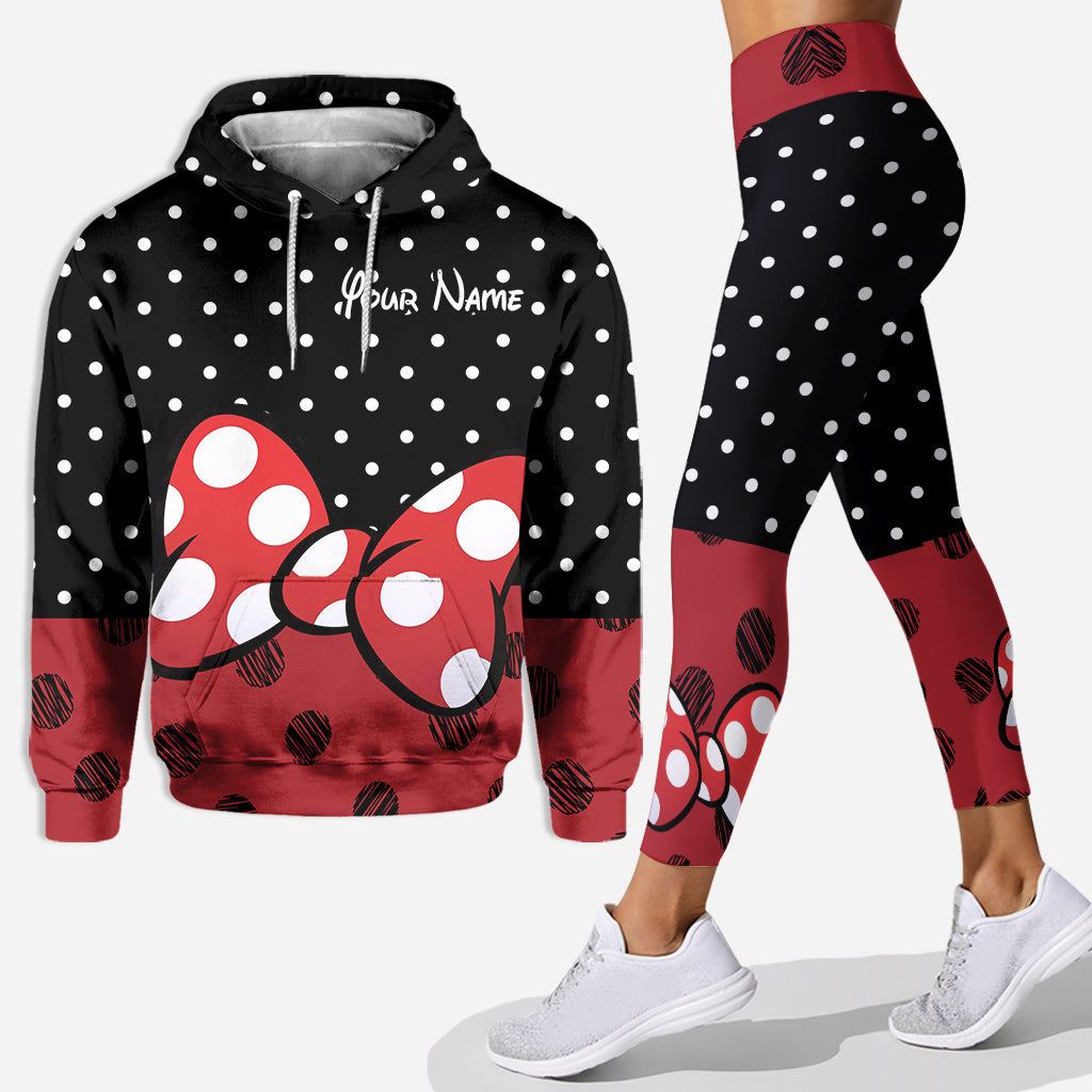 Personalized Hoodie and Leggings Set with Mouse Design for Kids