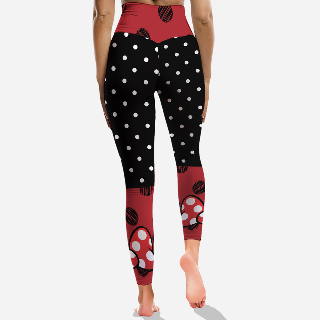 Personalized Hoodie and Leggings Set with Mouse Design for Kids