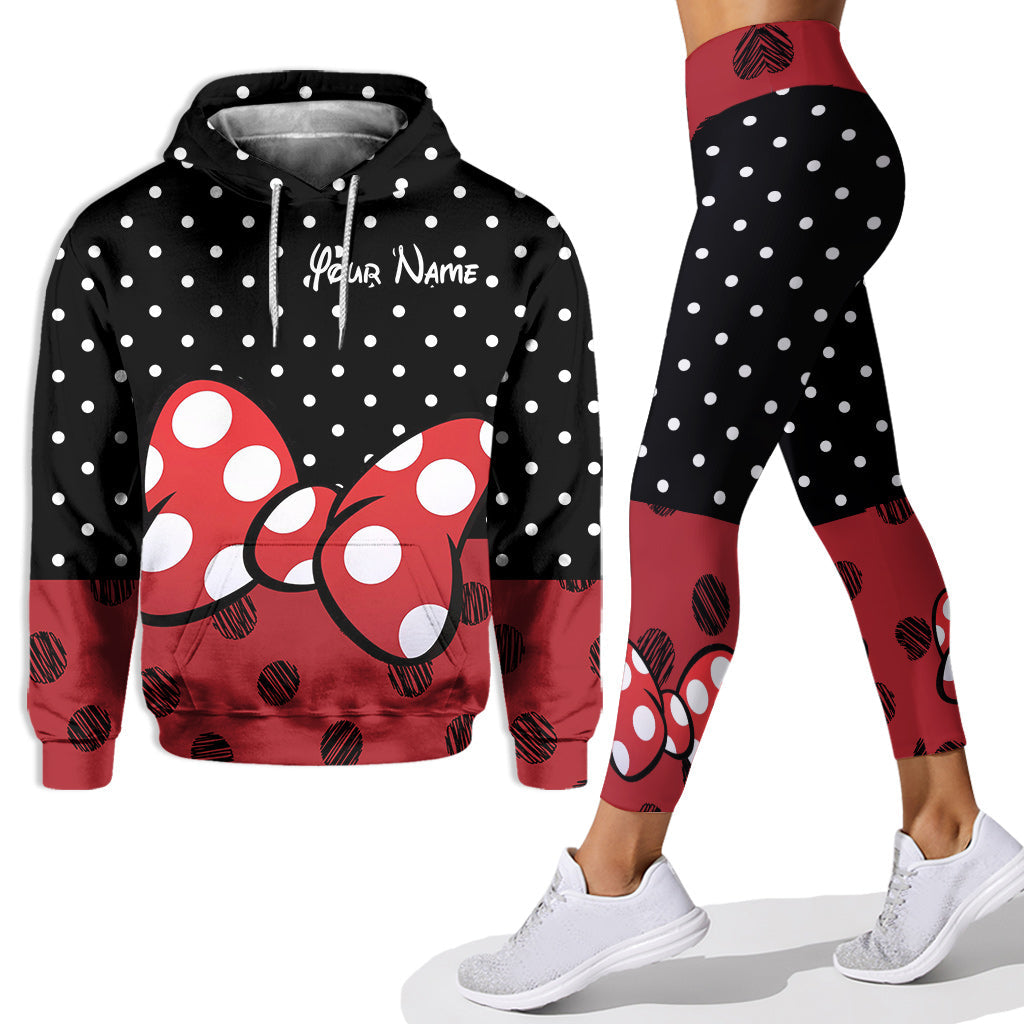 Personalized Hoodie and Leggings Set with Mouse Design for Kids