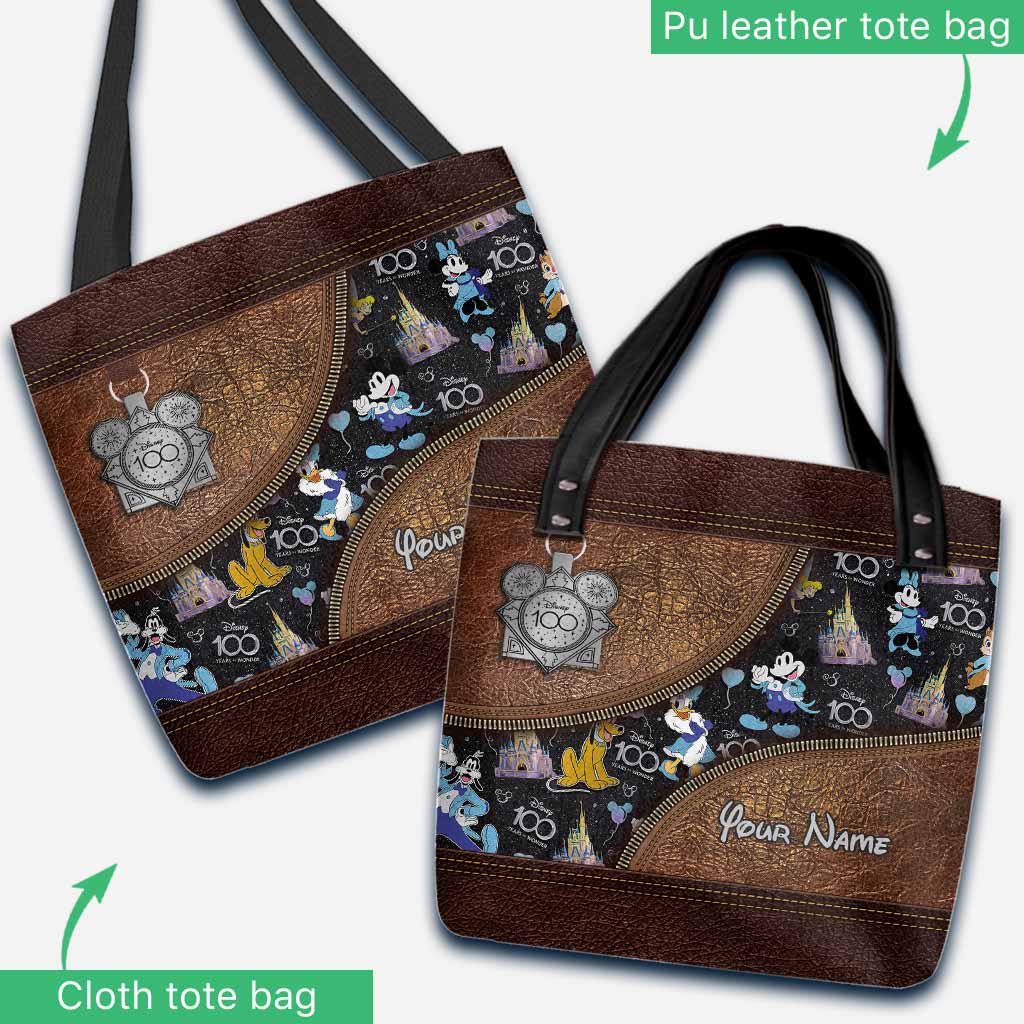 Personalized Disney 100 Years Tote Bag Custom Name Gift