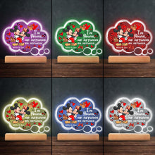 Load image into Gallery viewer, Personalized Mouse Shaped Plaque Light Base Unique Couple Gift
