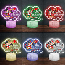 Load image into Gallery viewer, Personalized Mouse Shaped Plaque Light Base Unique Couple Gift
