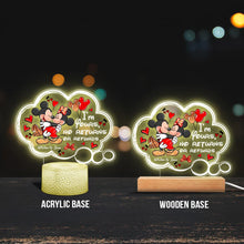 Load image into Gallery viewer, Personalized Mouse Shaped Plaque Light Base Unique Couple Gift
