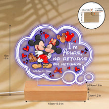 Load image into Gallery viewer, Personalized Mouse Shaped Plaque Light Base Unique Couple Gift
