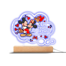 Load image into Gallery viewer, Personalized Mouse Shaped Plaque Light Base Unique Couple Gift
