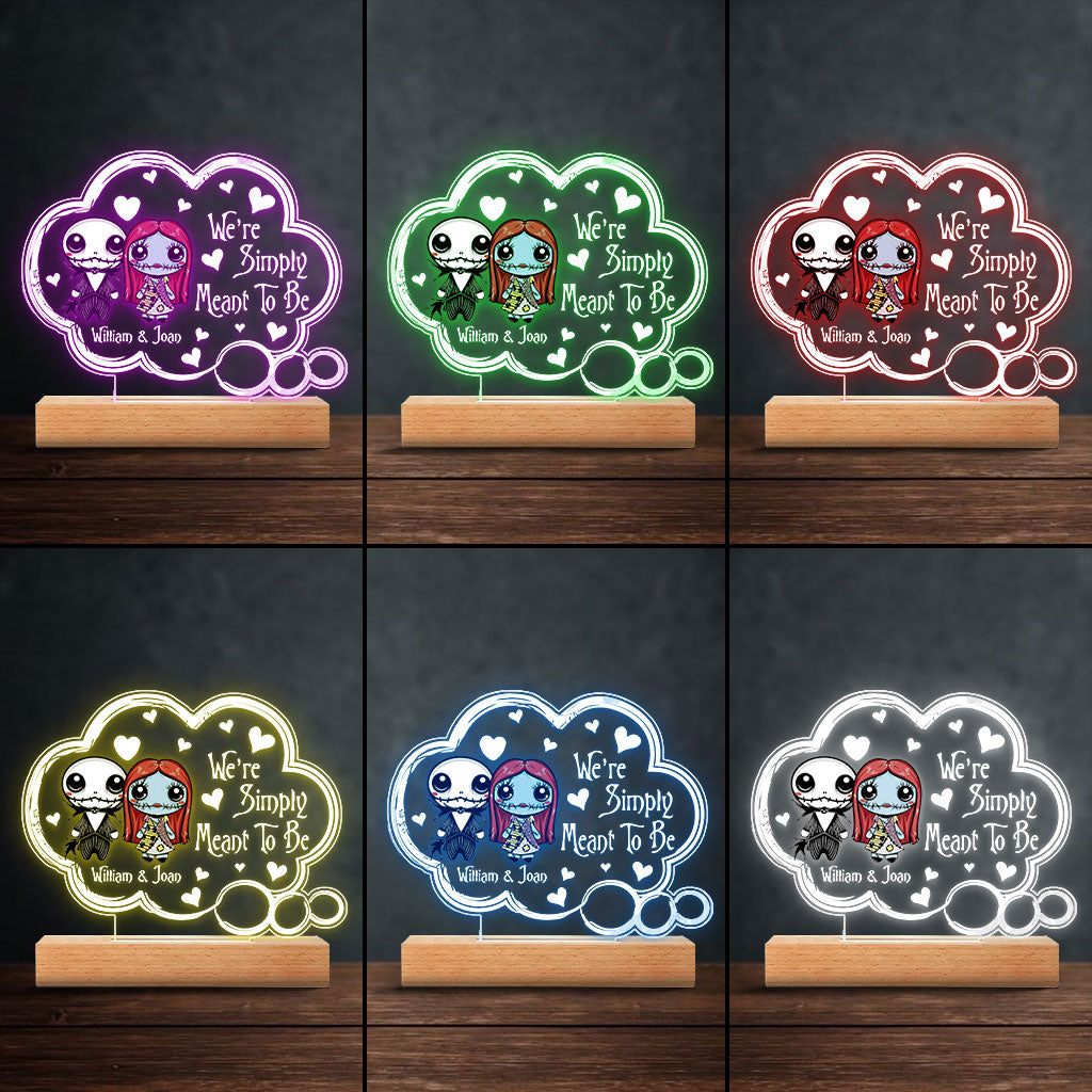 Personalized Nightmare Shaped Plaque Light Base Custom Couple Gift
