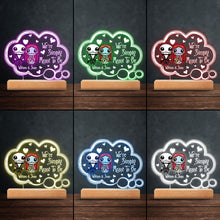 Load image into Gallery viewer, Personalized Nightmare Shaped Plaque Light Base Custom Couple Gift
