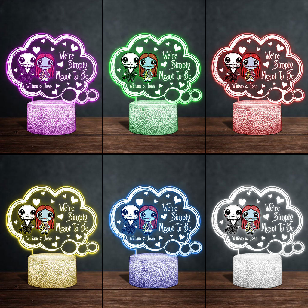 Personalized Nightmare Shaped Plaque Light Base Custom Couple Gift