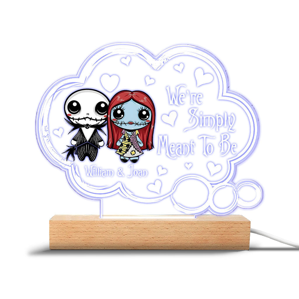 Personalized Nightmare Shaped Plaque Light Base Custom Couple Gift