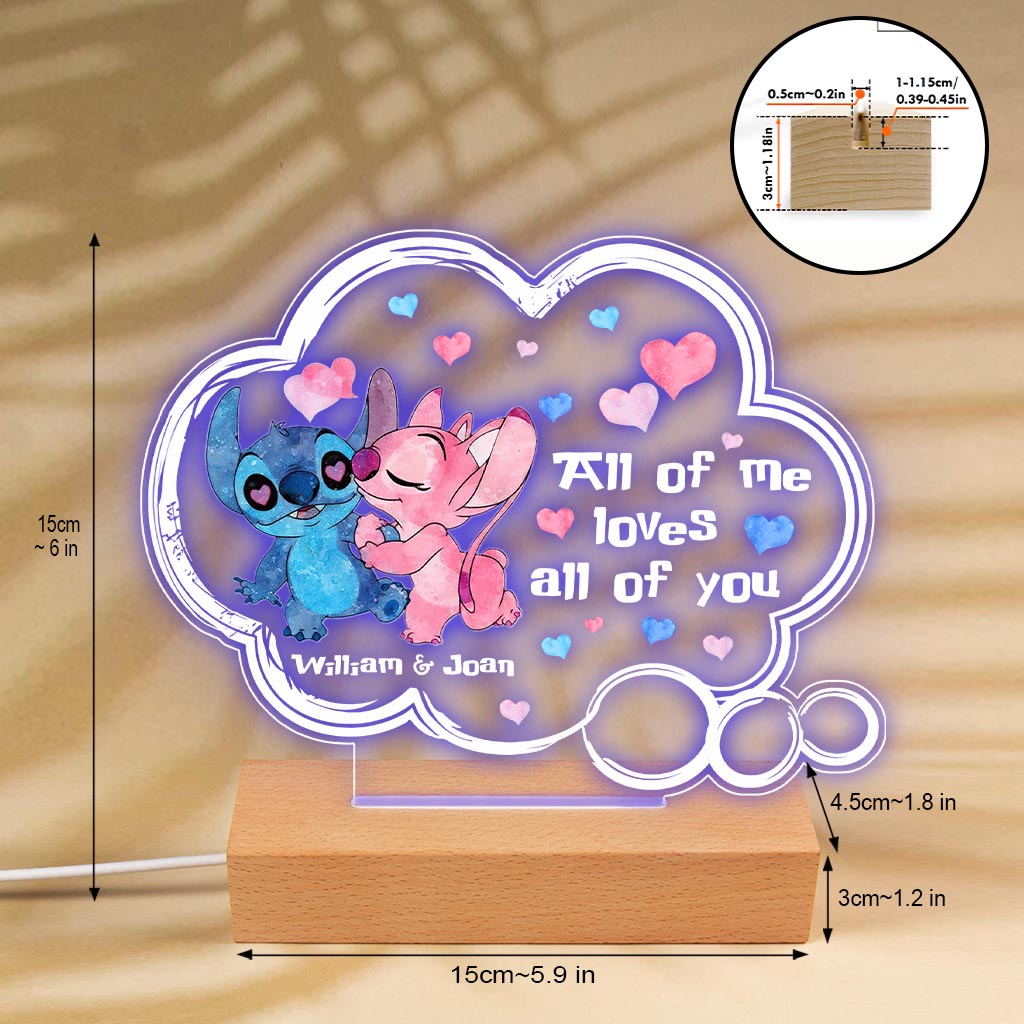 Personalized Couple Acrylic Plaque Light Base Gift for Anniversary