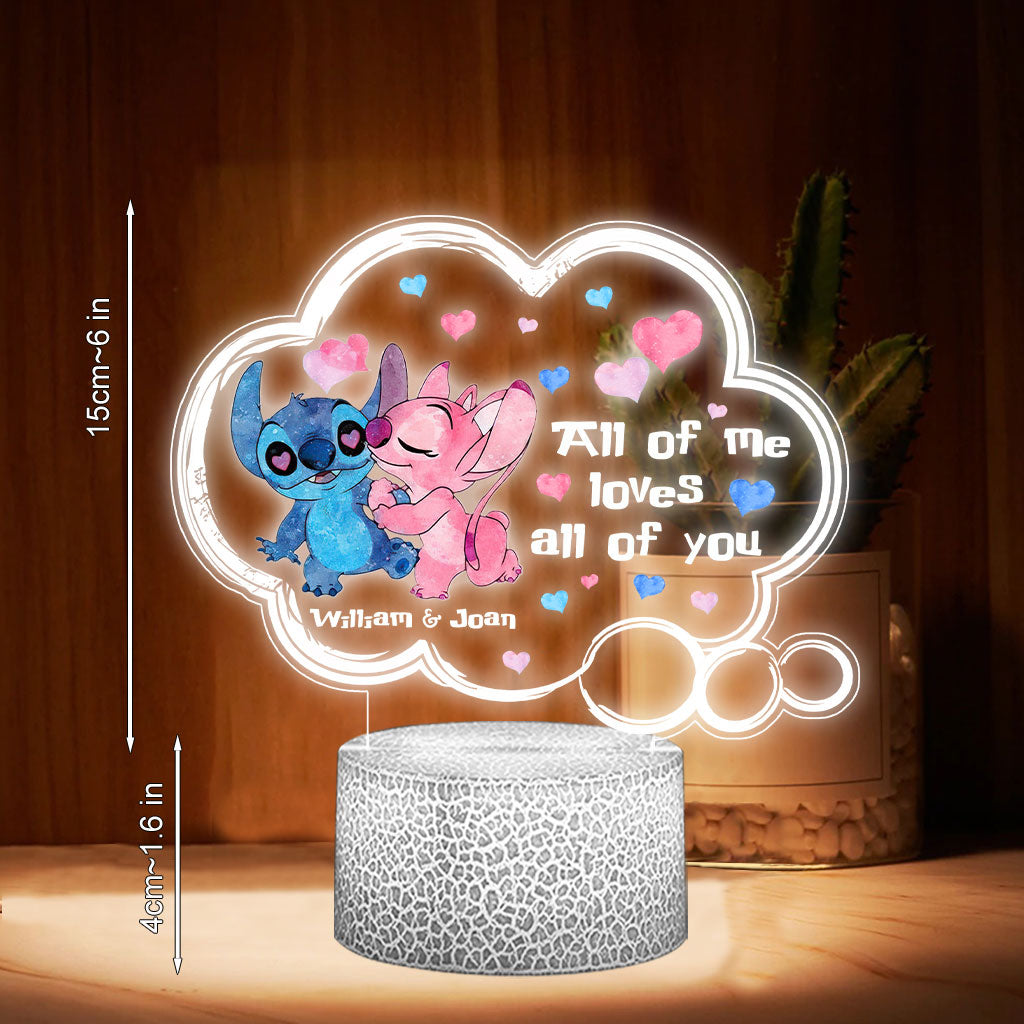 Personalized Couple Acrylic Plaque Light Base Gift for Anniversary